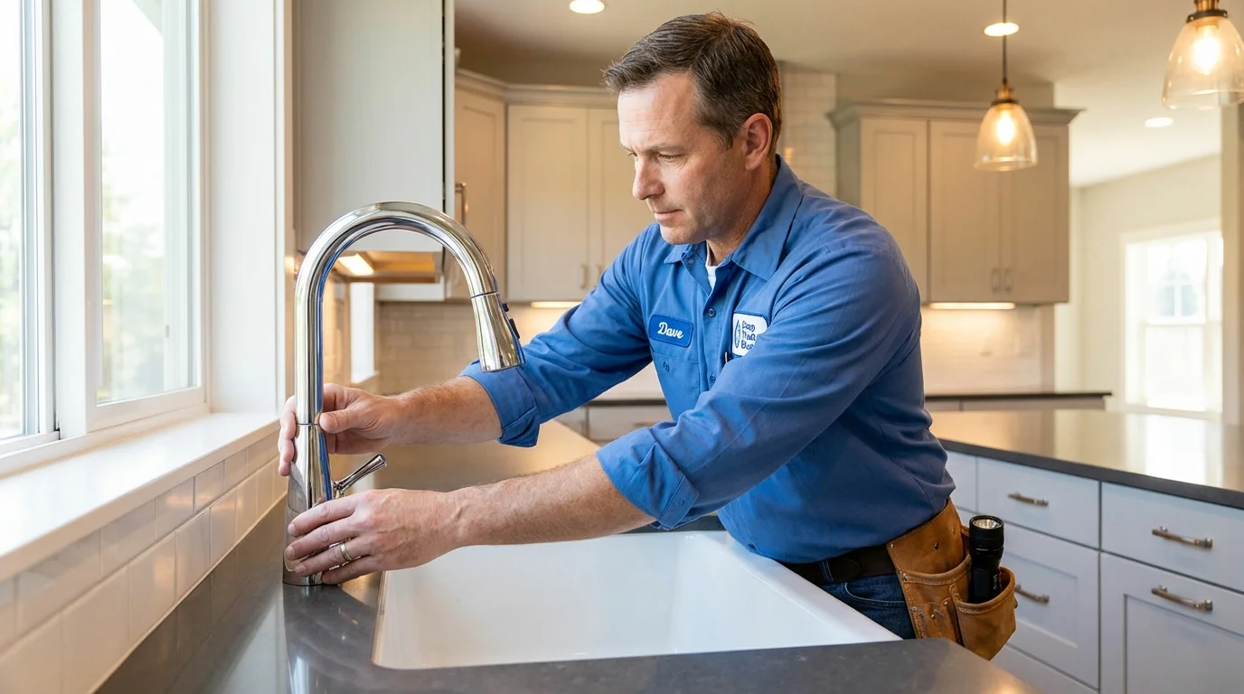 Kitchen faucet installation by Johns Plumbing LLC in Bonita Springs