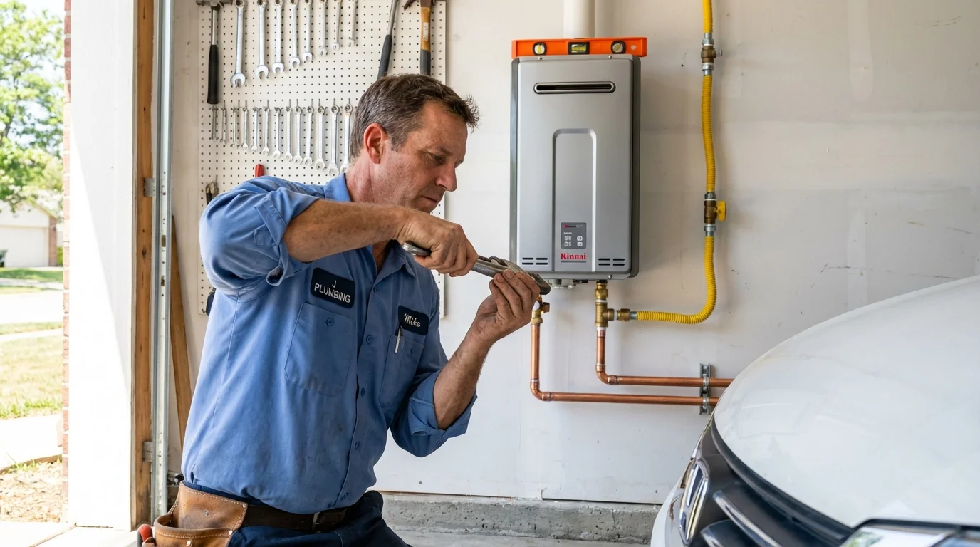 Tankless water heater installation by a Johns Plumbing LLC plumber in Bonita Springs